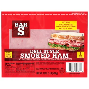 Bar s sliced Cooked Ham item# P018