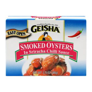 Geisha smoked oyster in siracha sauce item# Sf15