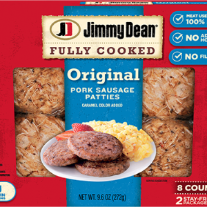 jimmy dean pork patties breakfast 3 pack item# PO25
