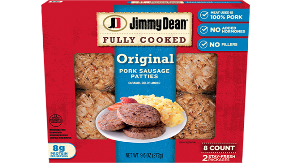 jimmy dean pork patties breakfast 3 pack item# PO25