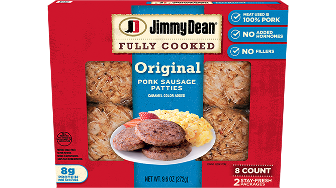 jimmy dean pork patties breakfast 3 pack item# PO25