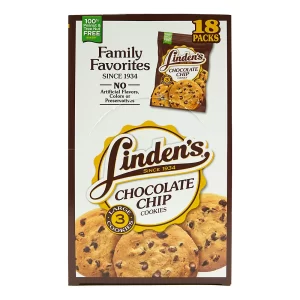 Linden’s chocolate chip cookies 18 packs  item# sn041