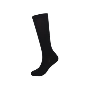Pack Of 10 Women's Knee-High Light Polyester Black Socks #cl007