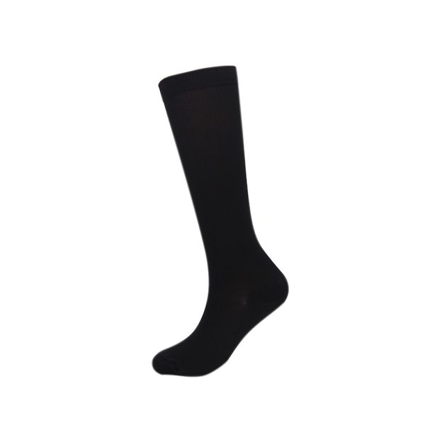 Pack Of 10 Women's Knee-High Light Polyester Black Socks #cl007