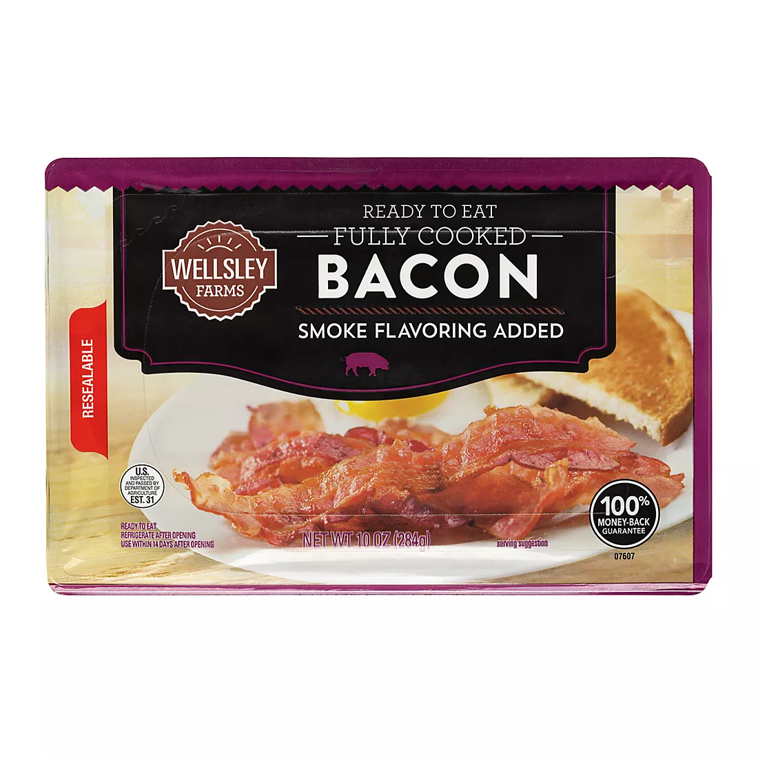Wesley farms fully Cooked bacon sliCes item# P008