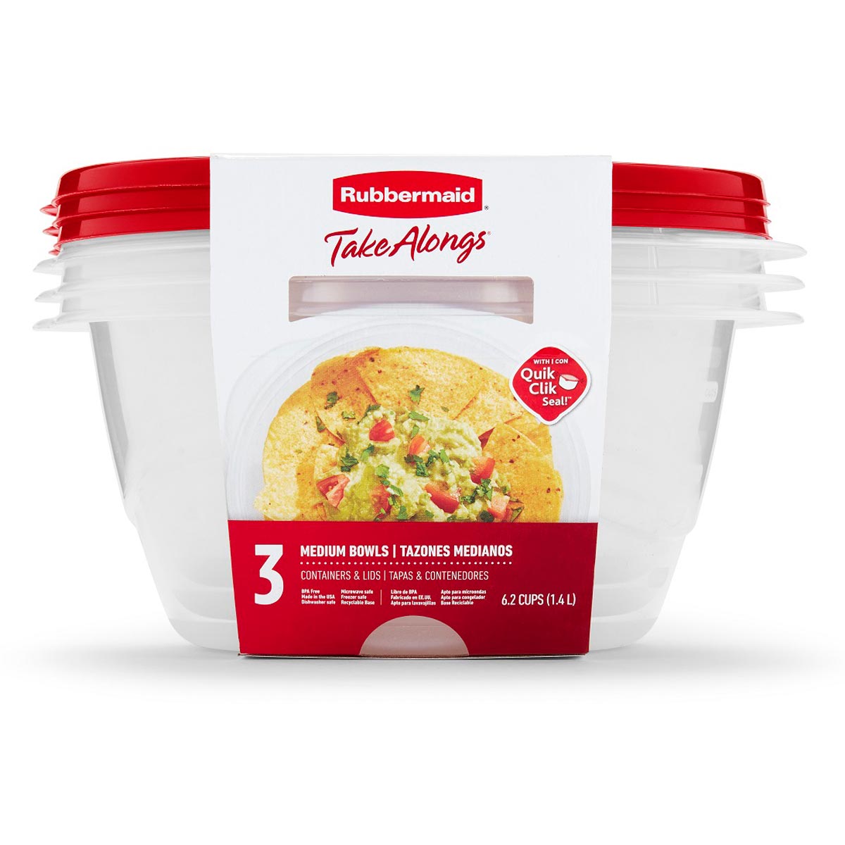 Rubbermaid 3 pack 6.2 cups weight 4oz