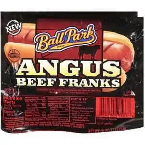 Ball park angus beef frank original item # B007