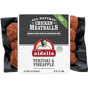 Aidells chicken meatballs teriyaki & pineapple item # C018