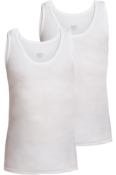 Shop Pack Of 6 Hanes White Cut Tank Tops #cl005