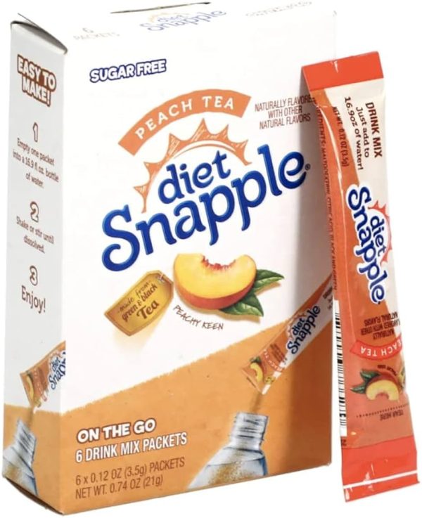 Snapple to go diet peach (single pouch) pd032