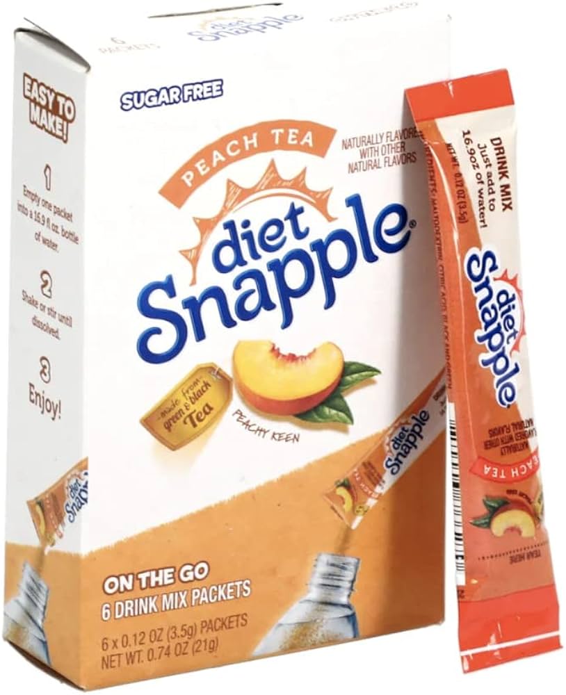 Snapple to go diet peach (single pouch) pd032