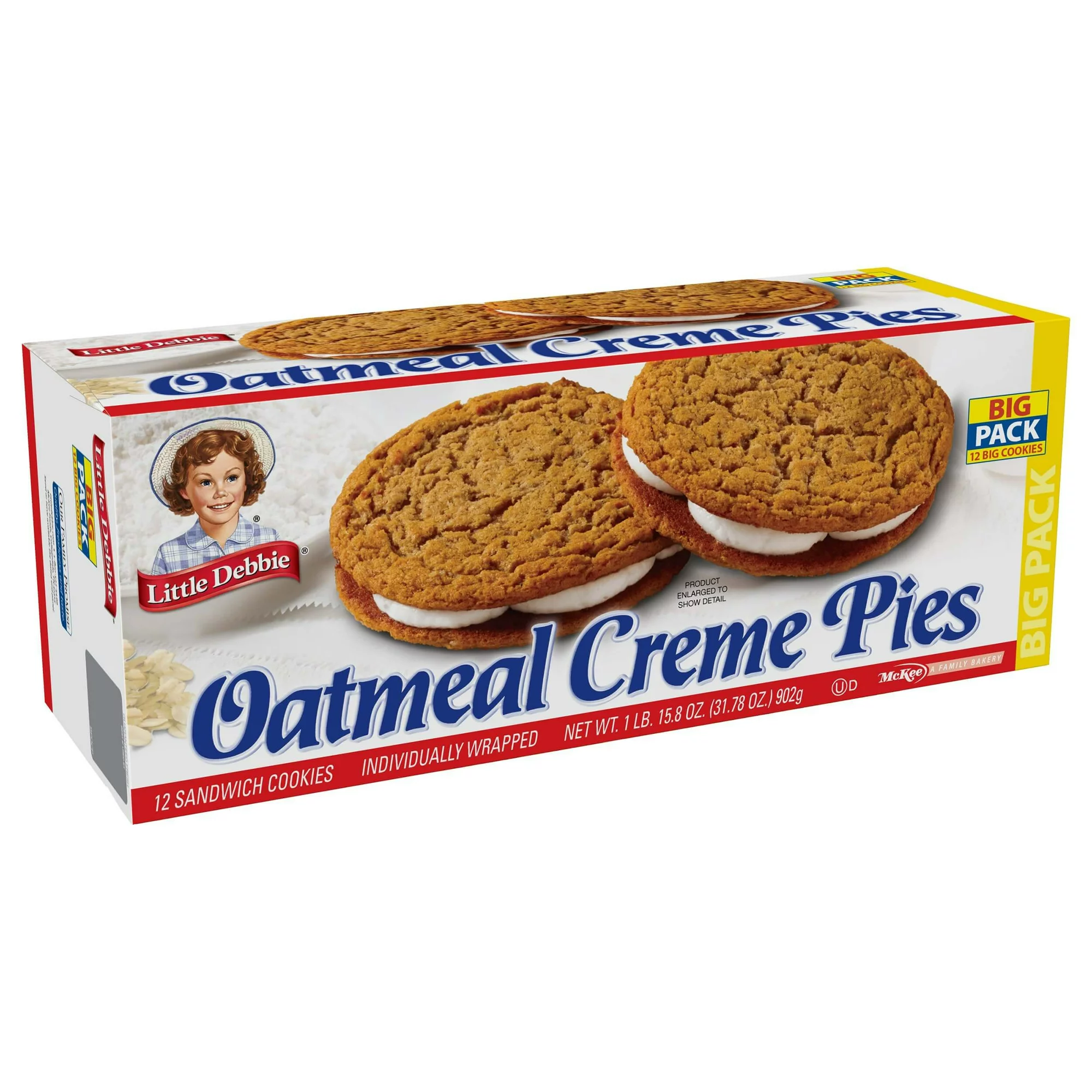 Little Debbie oatmeal crème pies item# sn033