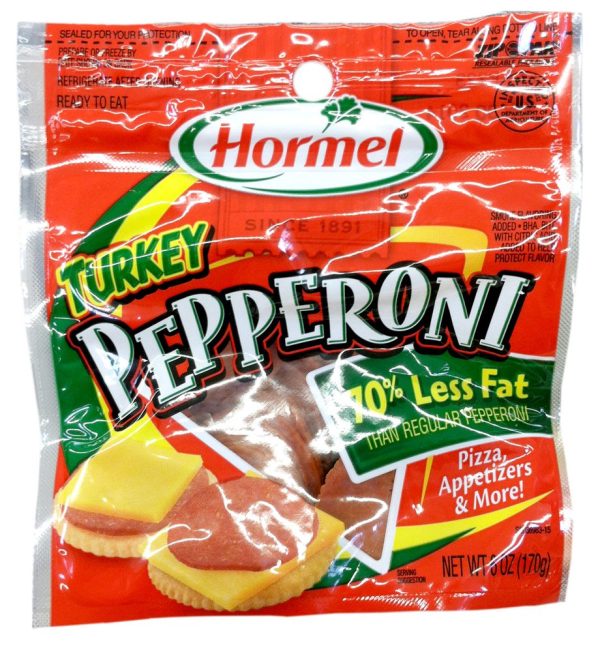 Hormel sliced turkey pepperoni item# T013