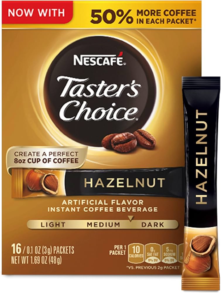 Tasters choice coffee hazelnut pd017