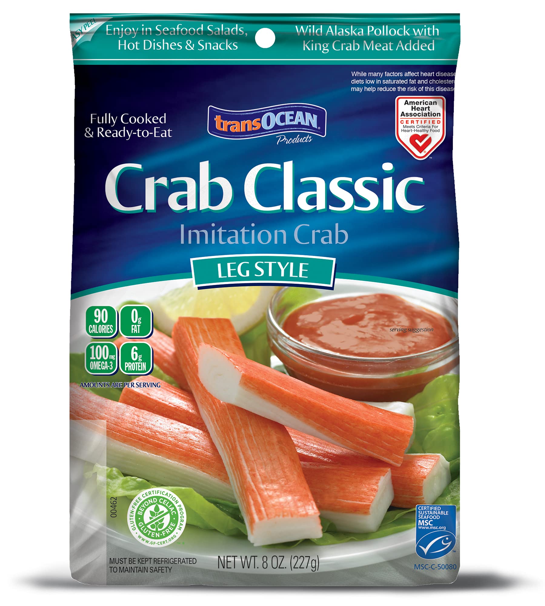 Crab classic imitation crab leg item# Sf17