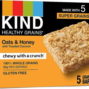 Kind snack bars 5packs oats & honey  item# sn041