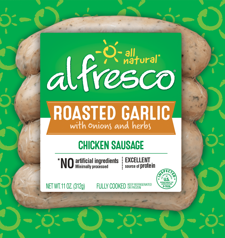 Alfresco chicken sausage roasted garlic item #C011