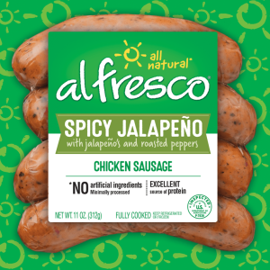 Alfresco chicken sausage spicy jalapeno item # C009