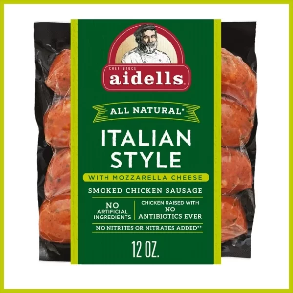 Aidells chicken sausage Italian style item # C015