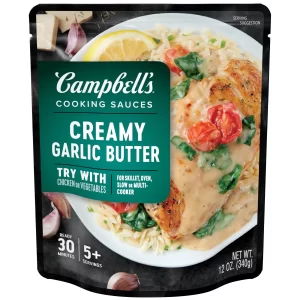 Campbell’s sauces creamy garlic butter chicken item# su004
