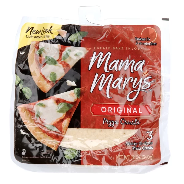 Mama mary’s pizza crust original 3 pack item# br020