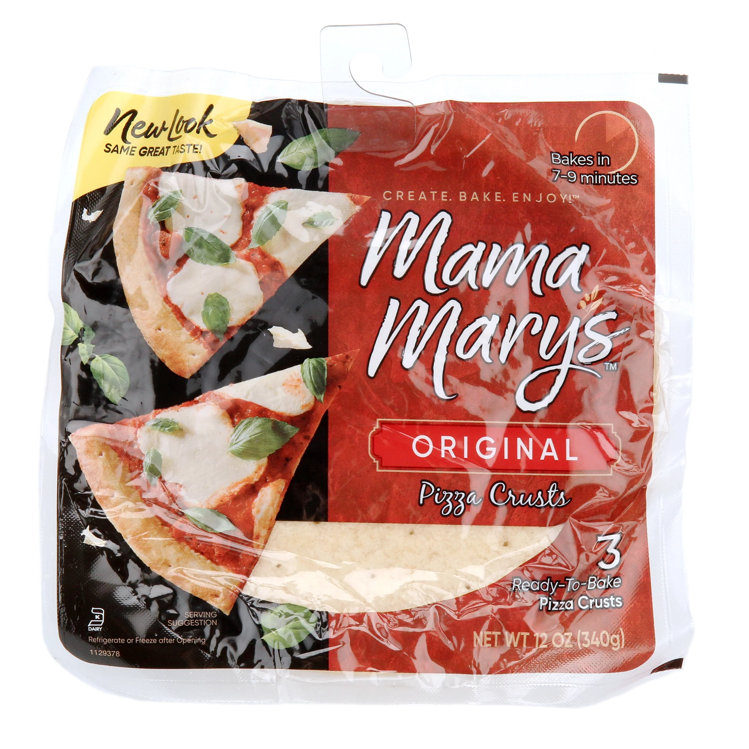 Mama mary’s pizza crust original 3 pack item# br020