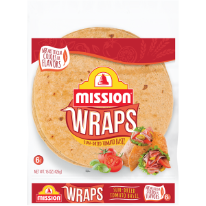 Mission tortilla wraps tomato basil item# br003