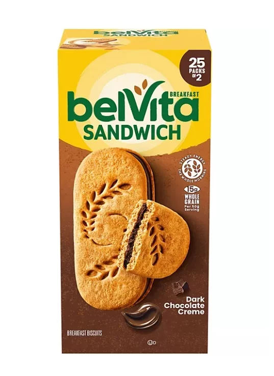 Belvita whole grain cookies 25 packs  item# sn042