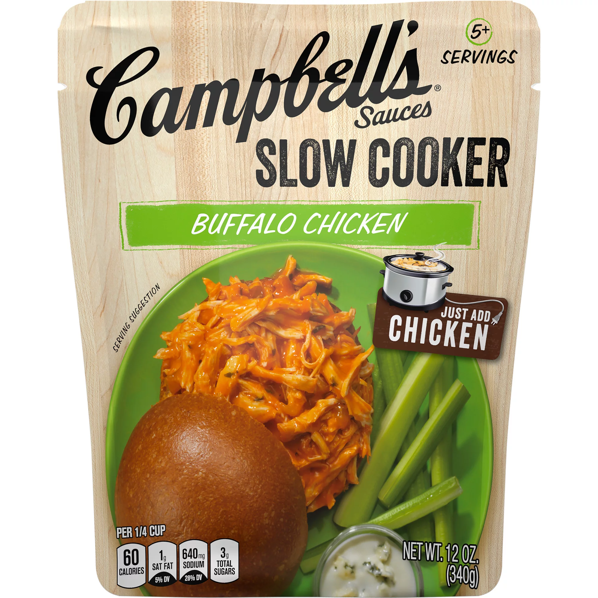 Campbell’s sauces slow cooker buffalo chicken item# su010