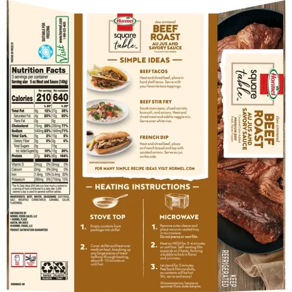 Hormel slow simmer beef roast item B001 - Image 2