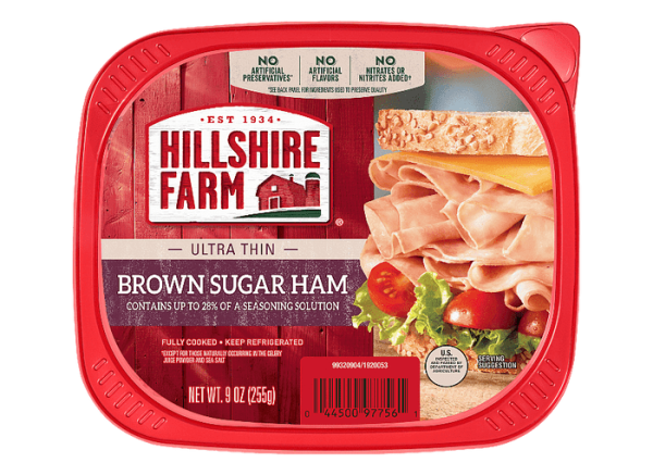 Hillshire farm thin sliced brown sugar ham item P002