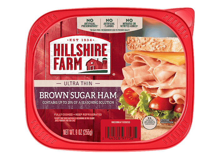 Hillshire farm thin sliced brown sugar ham item P002