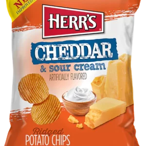 Herrs cheddar & sour cream ripple chips (single pack) sn083