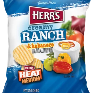 Herrs creamy ranch & habanero chips (single pack) sn081