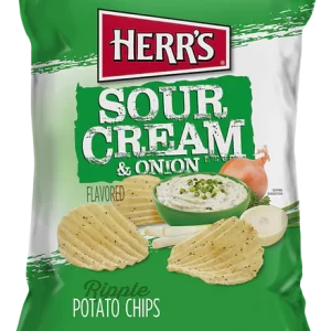Herrs sour cream & onion ripple chips (single pack) sn085