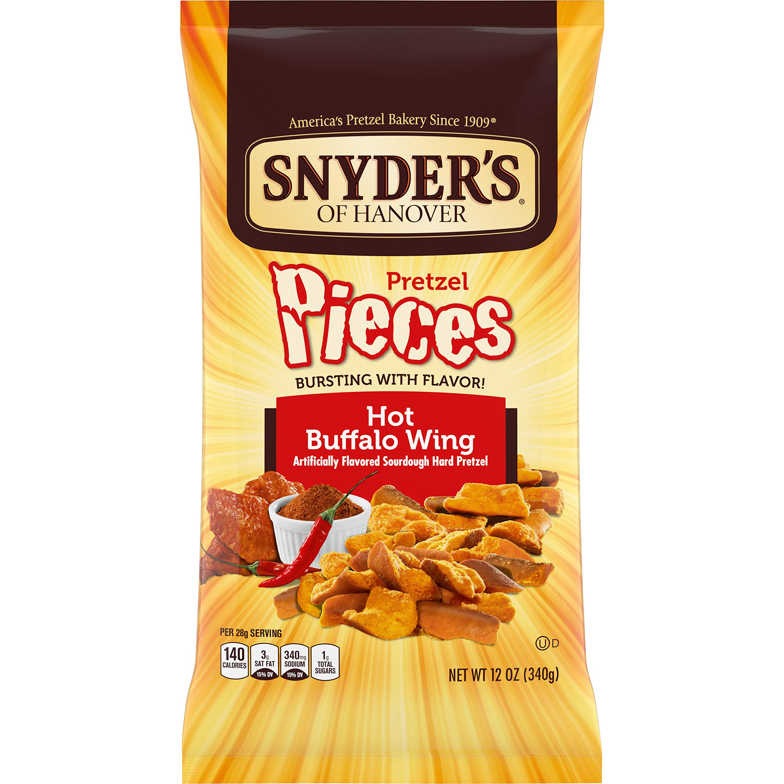 Synder pretzel pieces buffalo sn097