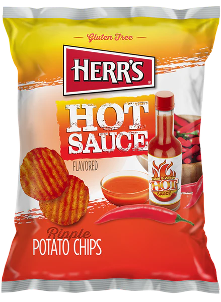 Herrs hot sauce ripple chip (single pack) sn084