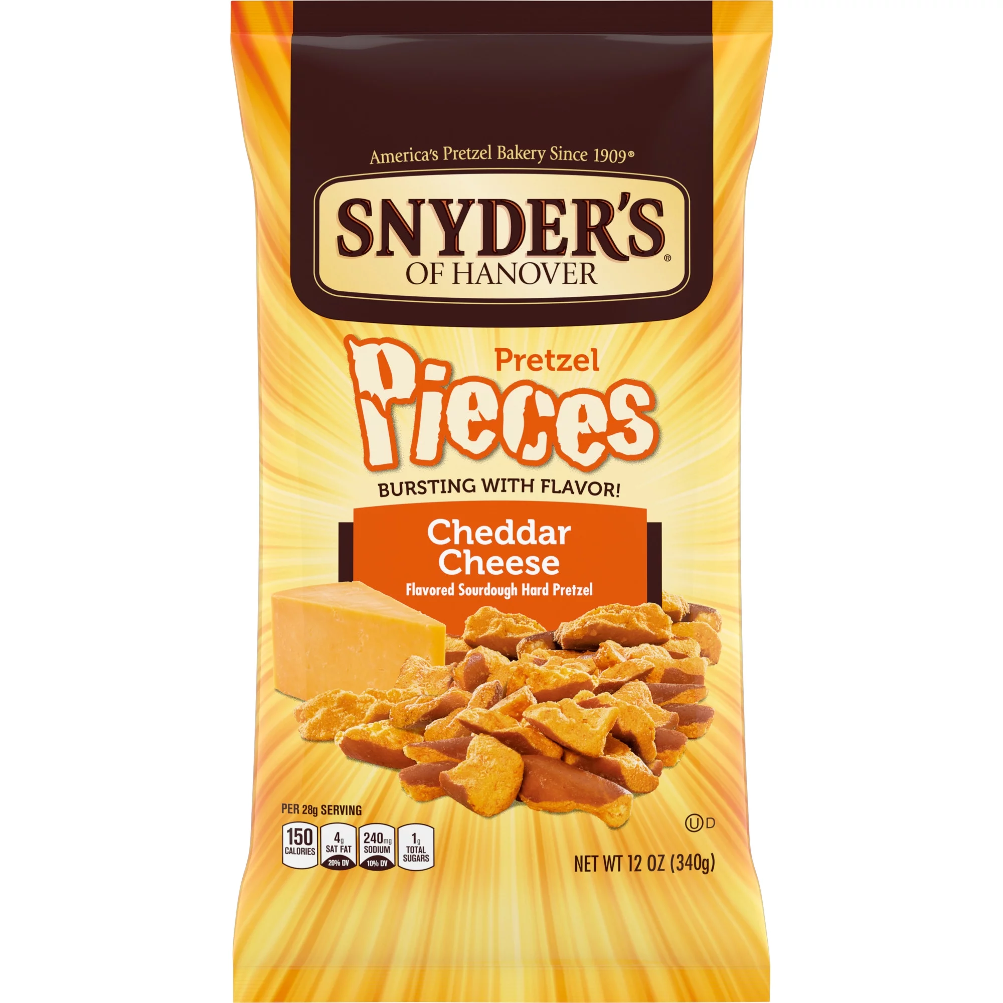 Synder pretzel pieces cheddar cheese sn099
