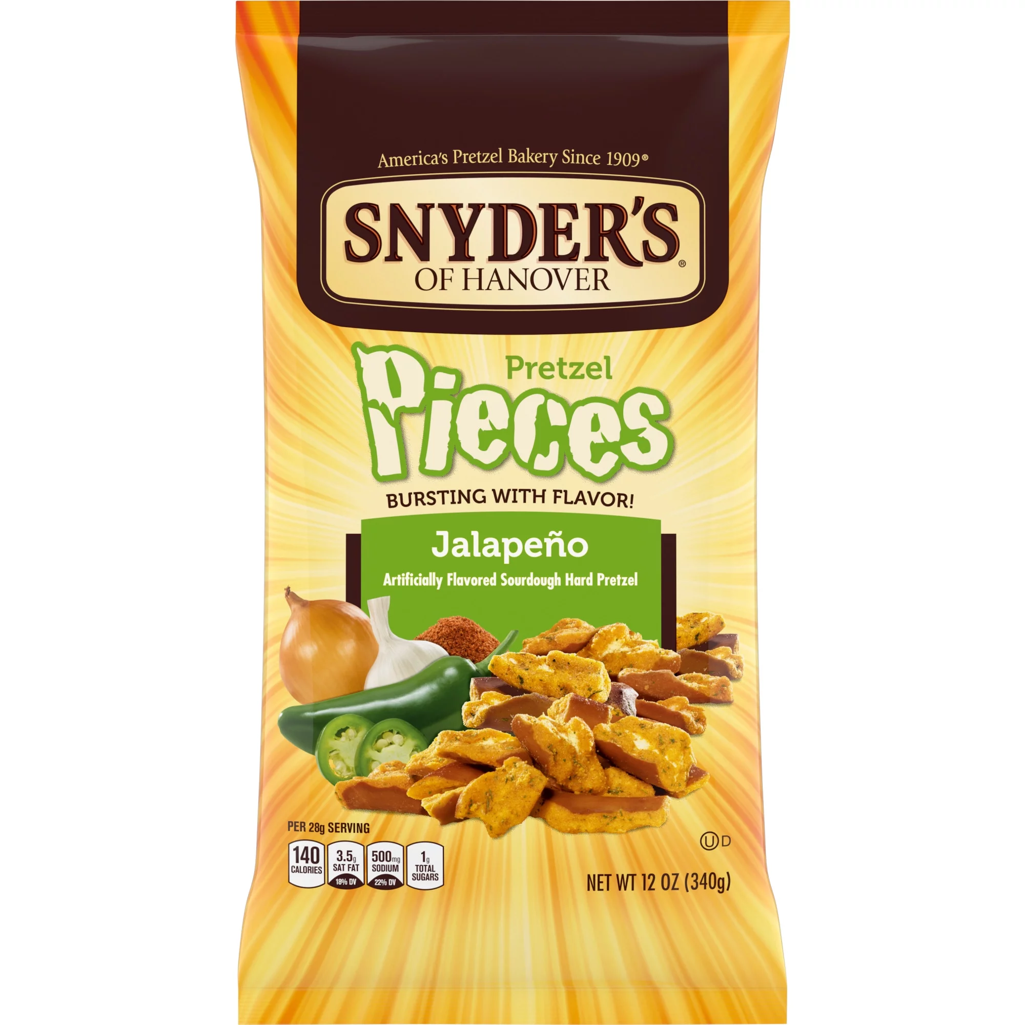 Synder pretzel pieces jalapeno sn098