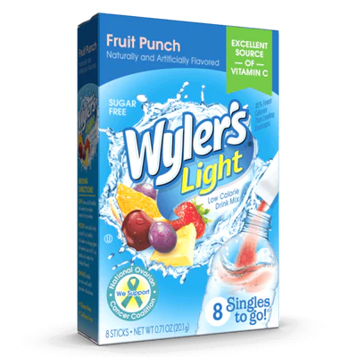 Wylers light drink fruit punch (single pouch) pd002
