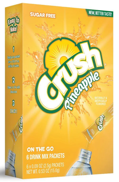 Crush to go packs pineapple item# pd50