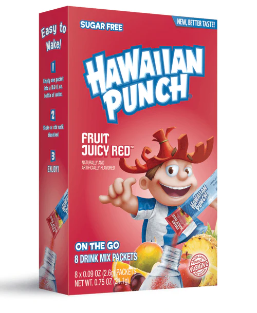 Powered drinks Hawaiian Punch fruit punch red item # pd49